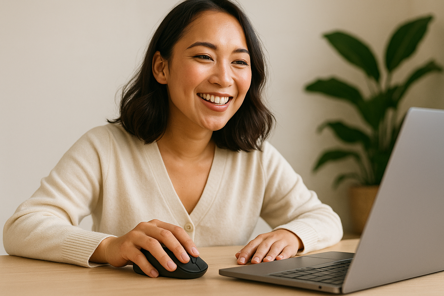 Usuario usando mouse Cosmivella Quantum Glide X